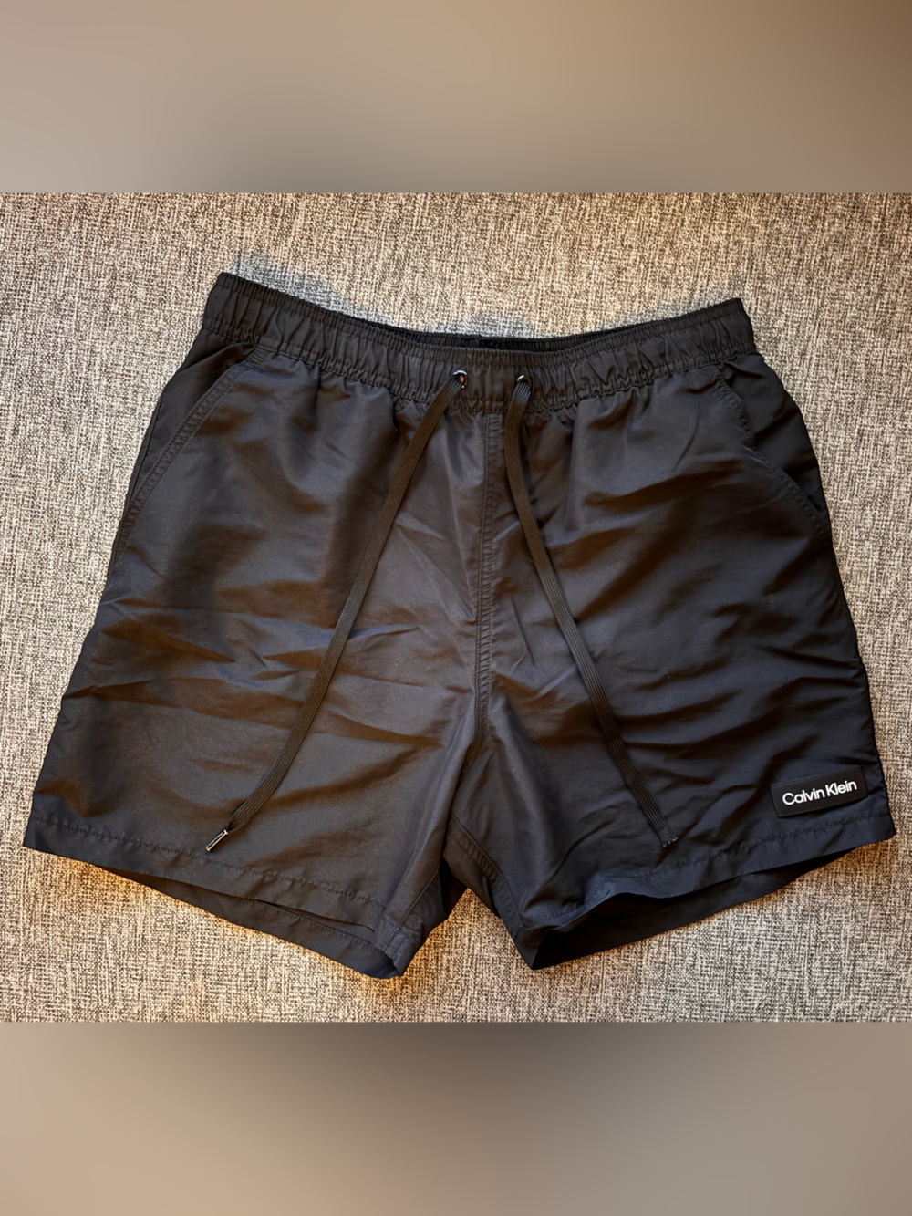 Calvin Klein Black Logo Swim Trunks - M